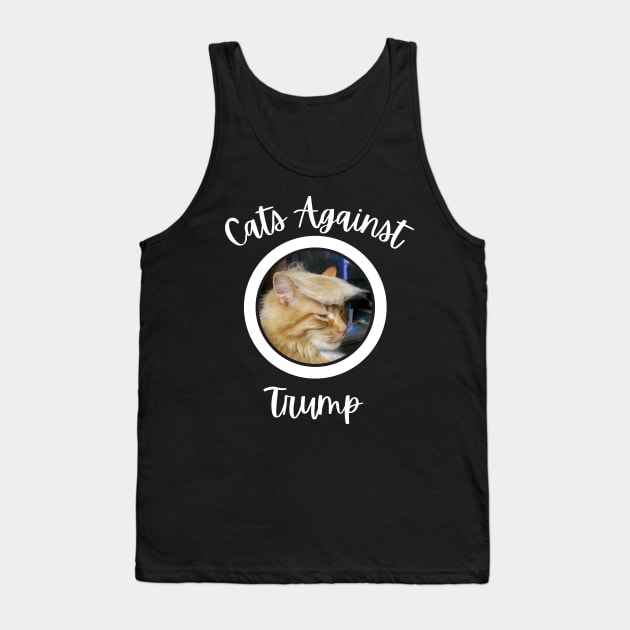 Funny Cats Anti-Trump - Cats Against Trump Tank Top by mkhriesat